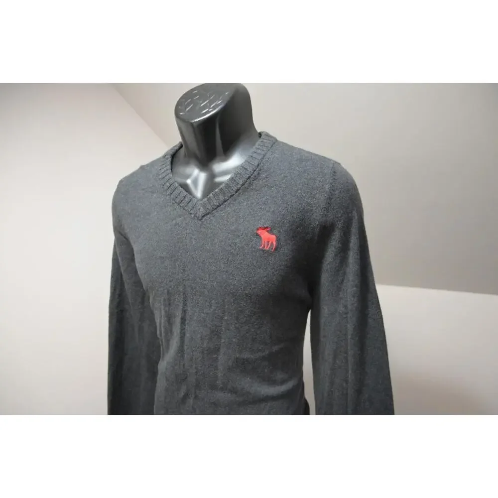 Abercrombie & Fitch Muscle Fit Cotton Cashmere Sweater V Neck Mens Size 2XL (XL)